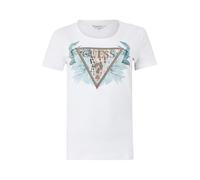GUESS Maglietta mocca / oro / petrolio / bianco Donna GUESS M
