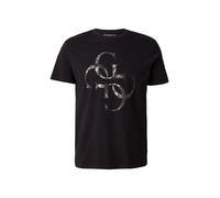GUESS Maglietta nero / argento Uomo GUESS S