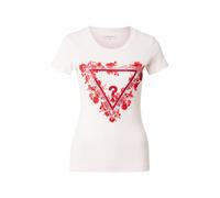 GUESS Maglietta rosa pastello / rosso / argento / bianco Donna GUESS M