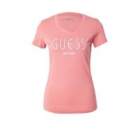 GUESS Maglietta rosa / trasparente / bianco Donna GUESS XL rosa / trasparente / bianco