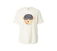 GUESS Maglietta 'TEDDY BEAR HAT' marrone chiaro / nero / argento / bianco naturale Donna GUESS XS