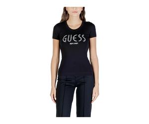 Guess - Magliette Nera Stampata a Manica Corta - - Tops - Donna - Nero - XL
