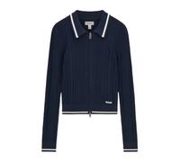 Guess - Maglione con zip e collo polo in maglia a trecce - - Knitwear - Donna - Blu - M