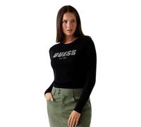 Guess Maglione Eco a Maniche Lunghe Logo Reyna Donna, Nero Corvino, S
