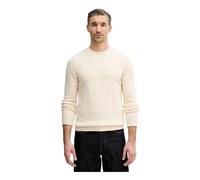 Guess - Maglione Girocollo Manica Lunga con Logo 3D - - Knitwear - Uomo - Beige - S