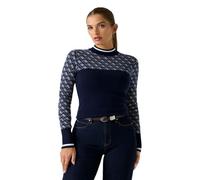 Guess Maglione Jeans Mock Neck Aubrey fbdi 4g Blu e Crema, blu, S