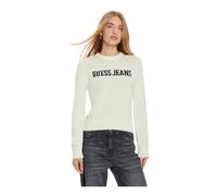 Guess Jeans Intarsia Sweater Bianco M Donna