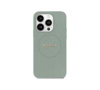 Guess MagSafe - Custodia per cellulare in pelle PU grana per iPhone 16 Pro, colore: verde