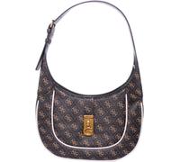Guess Maimie Borsa Hobo Con Logo 4G E Catena In Marrone