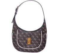 Guess Maimie Borsa Hobo Con Logo 4G E Catena In Marrone