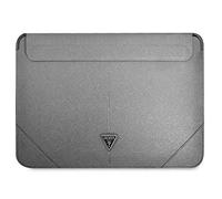 Guess Manica GUCS14PSATLG 13/14" Srebrny/Silver Saffiano Triangle Logo