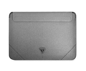 Guess Manica GUCS14PSATLG 13/14" Srebrny/Silver Saffiano Triangle Logo