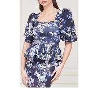 GUESS Marciano By Alexis Top Printed Petal Pose Indigo Taglia: S | Magliette intime Outlet | Donna | Blu
