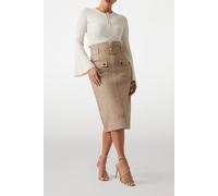 GUESS Marciano By Cindy Midi Skirt Natural Almond Taglia: 44 | Minigonne Outlet | Donna | Marrone