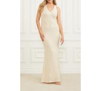 GUESS Marciano By Meldon Gown Pale Pearl Multi Taglia: 44 | Maxi abiti Outlet | Donna | Bianco