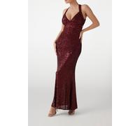 GUESS Marciano By Milana Sequin Gown Dark Jam Red Multi Taglia: 40 | Maxi abiti Outlet | Donna | Rosso