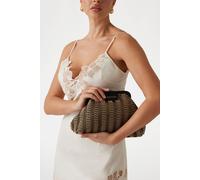 GUESS Marciano By Raffia Pouch Black/natural Taglia: OS | Pochette Outlet | Donna | Nero