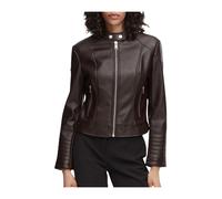Guess - Marlene Caribou PU Moto Jacket - - Jackets - Donna - Marrone - S