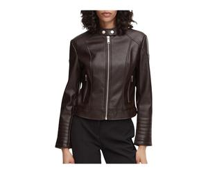 Guess - Marlene Caribou PU Moto Jacket - - Jackets - Donna - Marrone - S