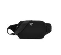 GUESS Marsupio con zip, logo centrale a rilievo, regolabile. Nero