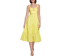 Guess Maxi Abito da Donna Senza Maniche in Cotone, Citron, 58 IT
