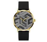Guess Men's 44.0mm Watch - Black Strap Grey Dial Gold Tone Case