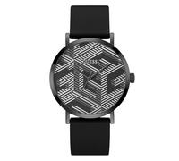 Guess Men's 44.0mm Watch - Black Strap Grey Dial Gold Tone Case