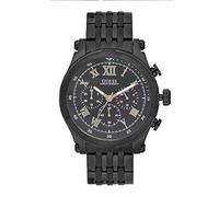 GUESS Men's Classic 46mm Black Steel Bracelet & Case Quartz Analog Watch W1104G2