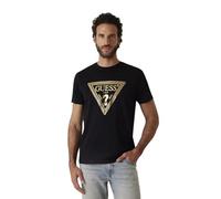 Guess Men's Eco Chain Triangle Logo Tee, Jet Black