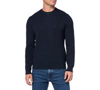 GUESS Men's Eco Delroy Stitched Sweater, Smart Blue