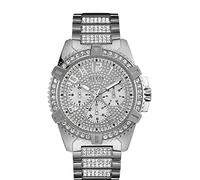 GUESS Men's Stainless Steel Multifunction Crystal Accented Watch, Color: Silver-Tone (Model: U0799G1)