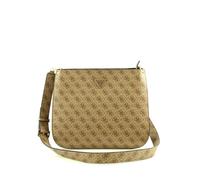 GUESS Meridian Borsa con cerniera logo Latte beige con motivo