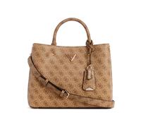 GUESS Meridian II Girlfriend Satchel Bag Latte Logo