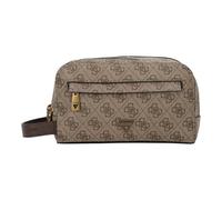 Guess Milano Borsa da toilette marrone chiaro, pelle sintetica, 21 x 13 x 8cm