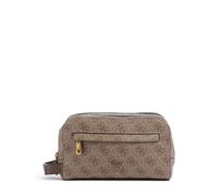 Guess Milano Borsa da toilette marrone chiaro, pelle sintetica, 21 x 13 x 8cm