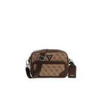 GUESS Milano Crossbody Double Zip Bag Beige / Cognac