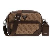 GUESS Milano Crossbody Double Zip Bag Beige / Cognac