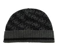 GUESS Milano Knit Beanie, Berretto Moderno Unisex in Cotone e Poliestere, Antivento, Nero/Nero Scuro, Taglia Unica, per Ragazzi