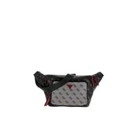 Guess Milano Maxi Bum Bag - Borsa a tracolla con logo stampato nero