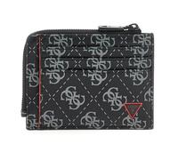 Guess Milano Small - Portamonete per carte di credito, colore: Nero/Grigio, Nero , moderno