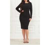 GUESS Mimi Pencil Dress Jet Black Taglia: 42 | Abiti Midi Outlet | Donna | Nero