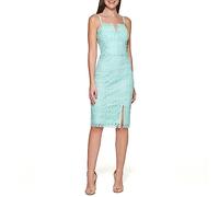 Guess Mini Abito da Donna Senza Maniche in Pizzo Chimico, Menta, 40