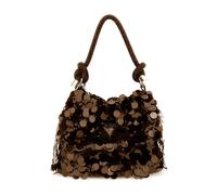 Guess - Mini Beuteltasche Strass Pailletten - - Bags - Donna - Marrone - ONE SIZE
