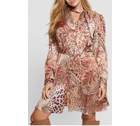 GUESS Mireille Dress Red Multi Pattern Taglia: M | Outlet | Donna | Rosso