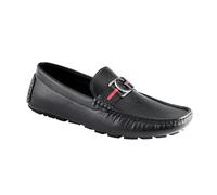 GUESS Mocassini Askers Uomo, Saffiano Nero 004, 45 EU
