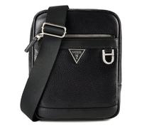 Guess Monaco Mini Borsa Borsa a tracolla Vera Pelle 18 cm nero