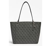 GUESS Natale Pelle 4G Logo Borsa Shopper Donna Borsa IN Carbone