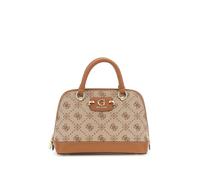 GUESS Neda Dome Satchel Bag Latte Logo