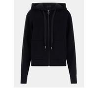 Guess New Hooded Scuba Sweatshirt Felpa Zip Capp Nera Donna W5YQ05KBYE2-JBLK