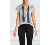 GUESS New Monogram Blouse Pale Pearl Blue Comb Taglia: S | Cappotti Outlet | Donna | Blu
